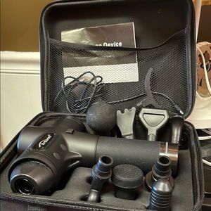 Black Massage Gun with Attachments
